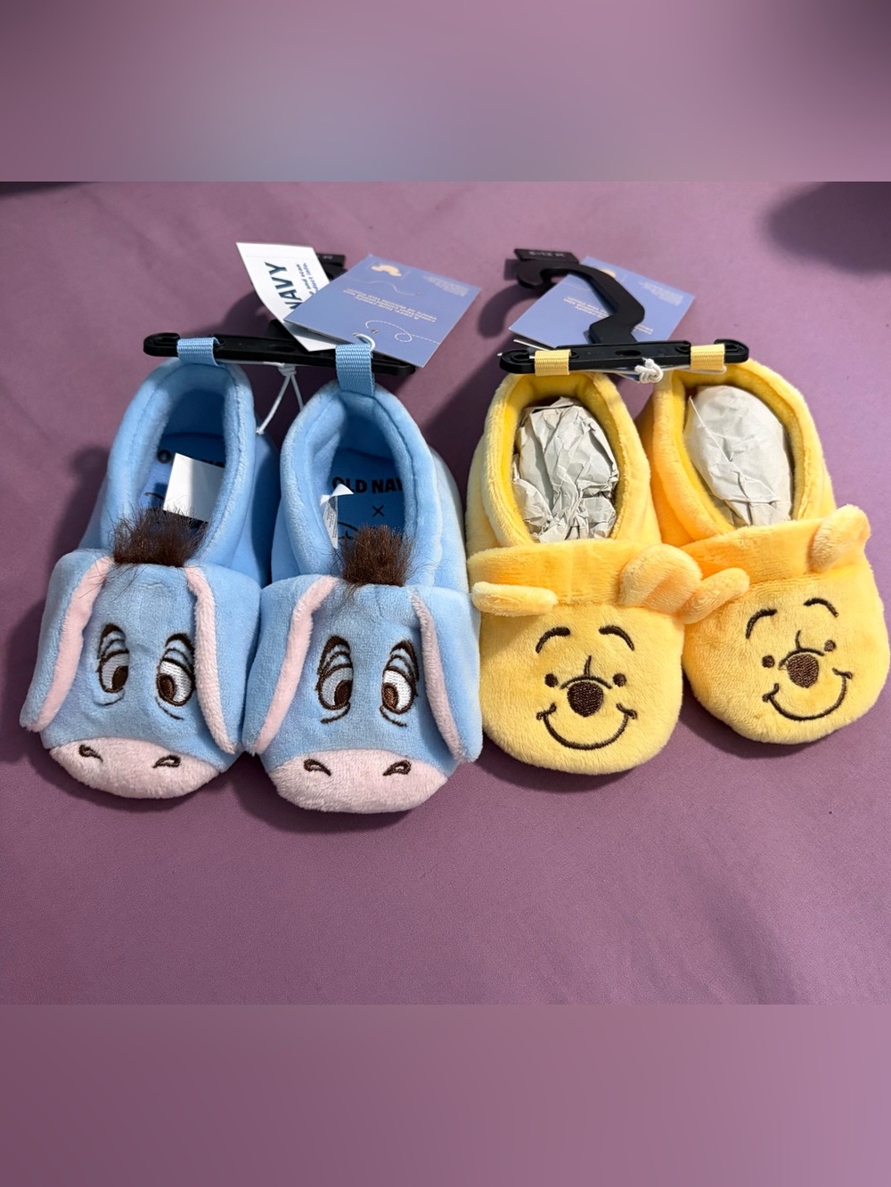 Old Navy Disney Winnie the Pooh and Eeyore Booties set of 2 (0-3,3-6,6-12,12-18)